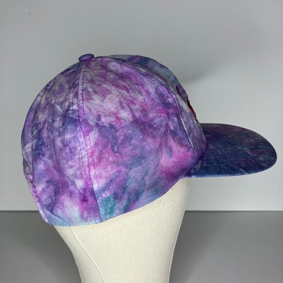 Vintage Purple Tie Dye London Embroidered Snapback Adjustable Hat - Picture 3 of 8